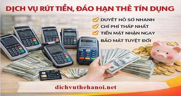 đáo hạn rút tiền thẻ tín dụng tại cầu giấy