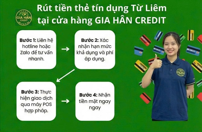 Quy trình rút tiền thẻ tín dụng từ liêm